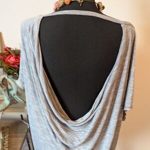 Oversized, off-the-shoulder, open-back top